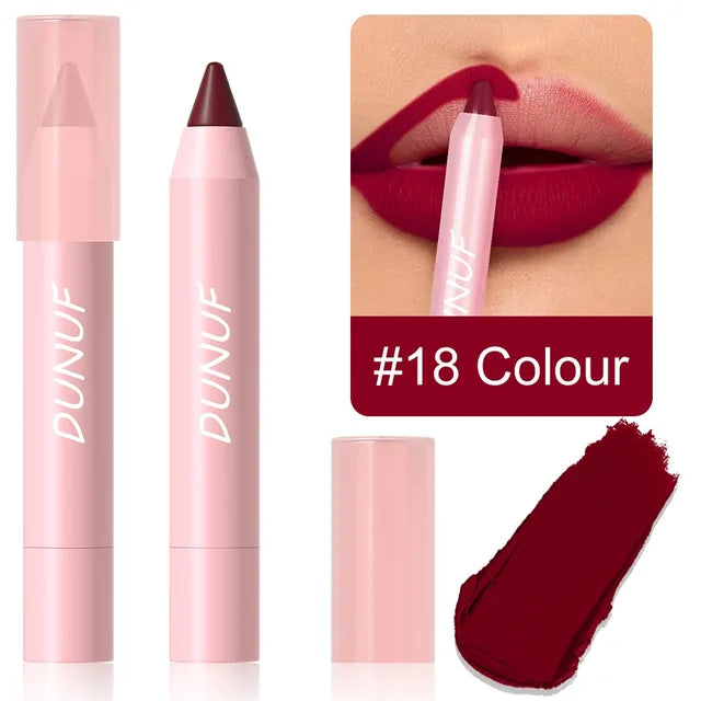 Lip Liner & Matte Lipstick. - 18 Color