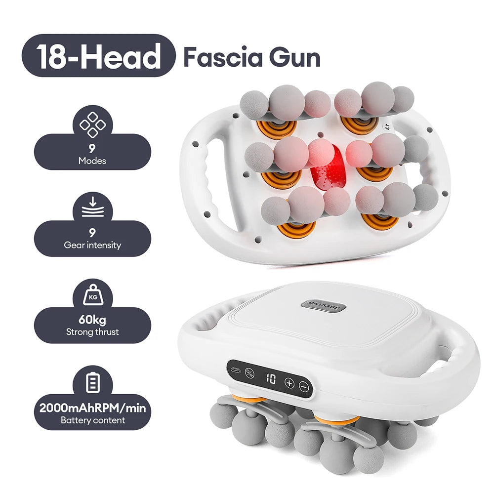 Body Massage Gun with 18 Heads – Muscle Relaxation and Recovery