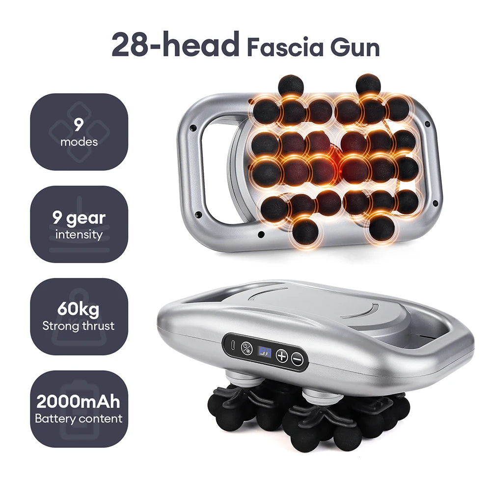 🏋️ High Frequency Body Massage Gun – 22, 24, 28, or 30 Head Options ✅ Deep, Professional Massage at Home