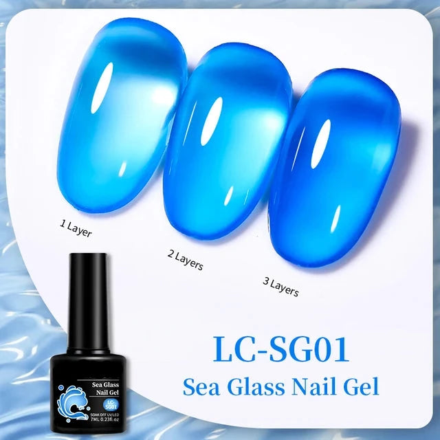 Esmalte de uñas en gel de 129 colores y 7 ml: barniz de manicura semipermanente con curado LED/UV