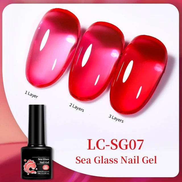 Esmalte de uñas en gel de 129 colores y 7 ml: barniz de manicura semipermanente con curado LED/UV
