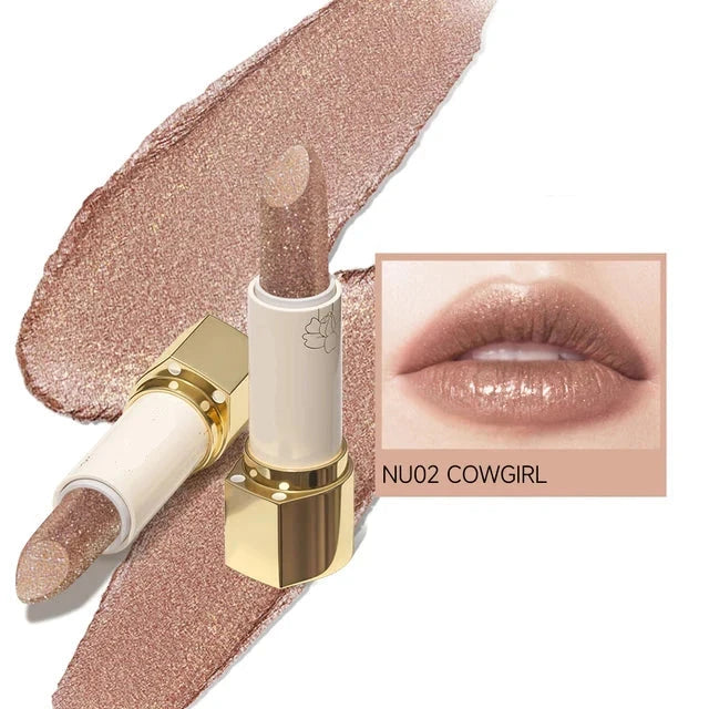 Long-Lasting Moisturizing Shiny Diamond Lipstick 13 Colors Lip Gloss Glitter Shimmer Lip Blam