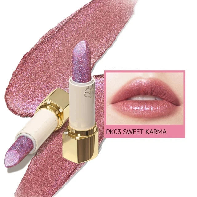 Long-Lasting Moisturizing Shiny Diamond Lipstick 13 Colors Lip Gloss Glitter Shimmer Lip Blam