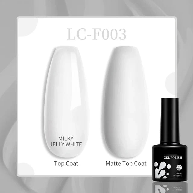 Esmalte de uñas en gel de 129 colores y 7 ml: barniz de manicura semipermanente con curado LED/UV