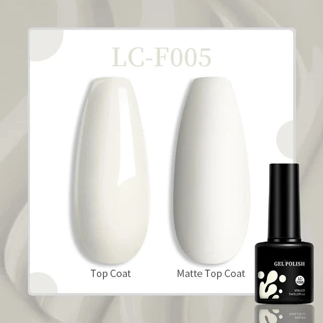 Esmalte de uñas en gel de 129 colores y 7 ml: barniz de manicura semipermanente con curado LED/UV