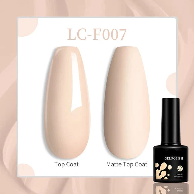 Esmalte de uñas en gel de 129 colores y 7 ml: barniz de manicura semipermanente con curado LED/UV