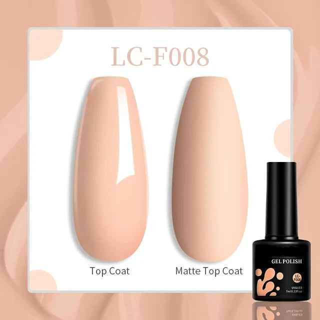 Esmalte de uñas en gel de 129 colores y 7 ml: barniz de manicura semipermanente con curado LED/UV