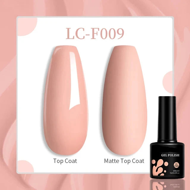Esmalte de uñas en gel de 129 colores y 7 ml: barniz de manicura semipermanente con curado LED/UV