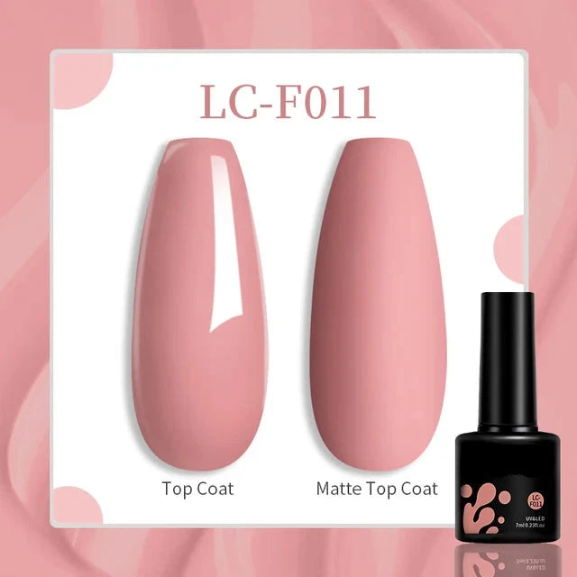 Esmalte de uñas en gel de 129 colores y 7 ml: barniz de manicura semipermanente con curado LED/UV