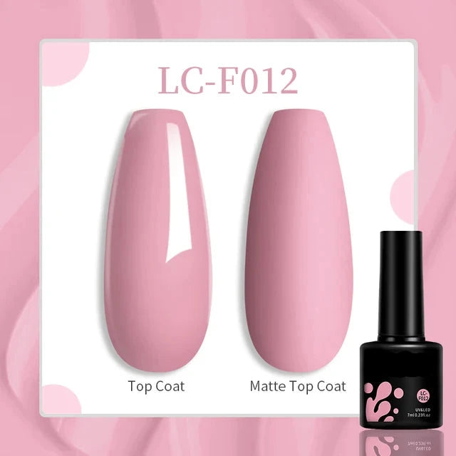 Esmalte de uñas en gel de 129 colores y 7 ml: barniz de manicura semipermanente con curado LED/UV