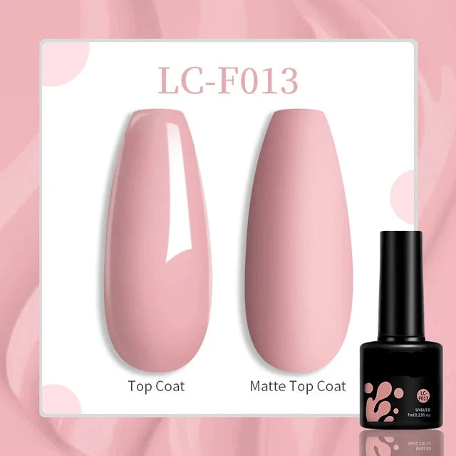 Esmalte de uñas en gel de 129 colores y 7 ml: barniz de manicura semipermanente con curado LED/UV