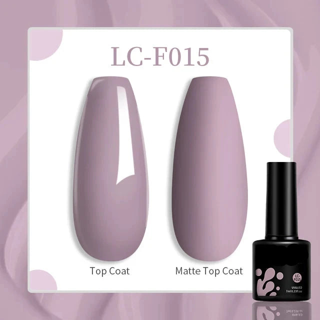 Esmalte de uñas en gel de 129 colores y 7 ml: barniz de manicura semipermanente con curado LED/UV