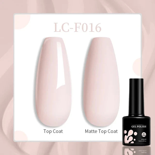 Esmalte de uñas en gel de 129 colores y 7 ml: barniz de manicura semipermanente con curado LED/UV