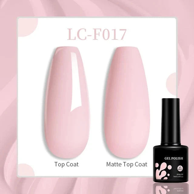 Esmalte de uñas en gel de 129 colores y 7 ml: barniz de manicura semipermanente con curado LED/UV