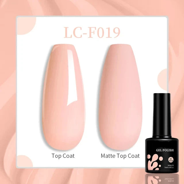Esmalte de uñas en gel de 129 colores y 7 ml: barniz de manicura semipermanente con curado LED/UV