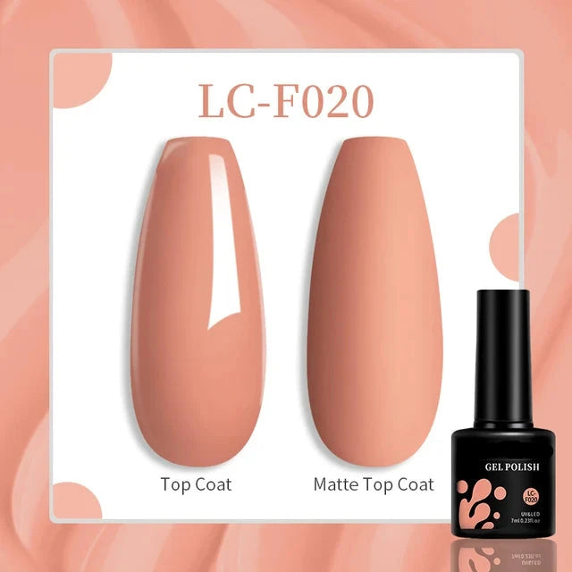 Esmalte de uñas en gel de 129 colores y 7 ml: barniz de manicura semipermanente con curado LED/UV