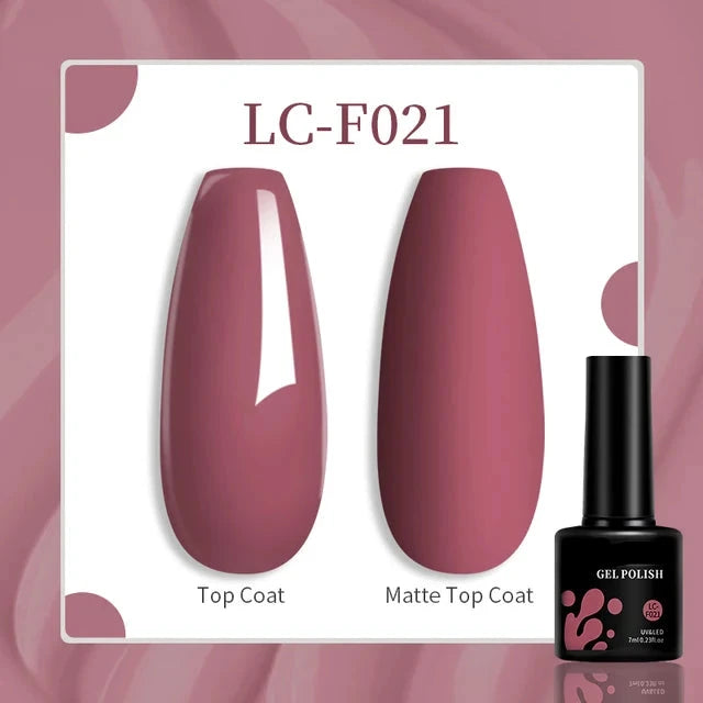 Esmalte de uñas en gel de 129 colores y 7 ml: barniz de manicura semipermanente con curado LED/UV