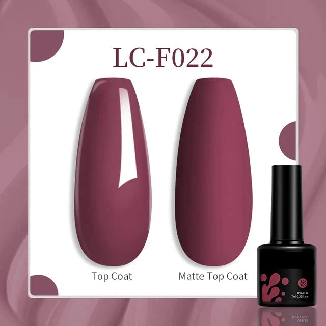 Esmalte de uñas en gel de 129 colores y 7 ml: barniz de manicura semipermanente con curado LED/UV