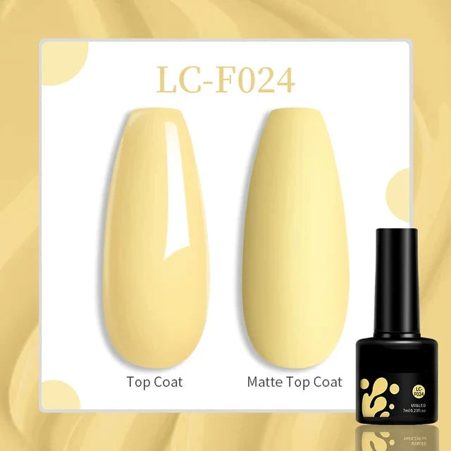Esmalte de uñas en gel de 129 colores y 7 ml: barniz de manicura semipermanente con curado LED/UV