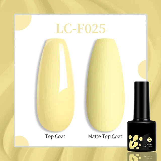 Esmalte de uñas en gel de 129 colores y 7 ml: barniz de manicura semipermanente con curado LED/UV