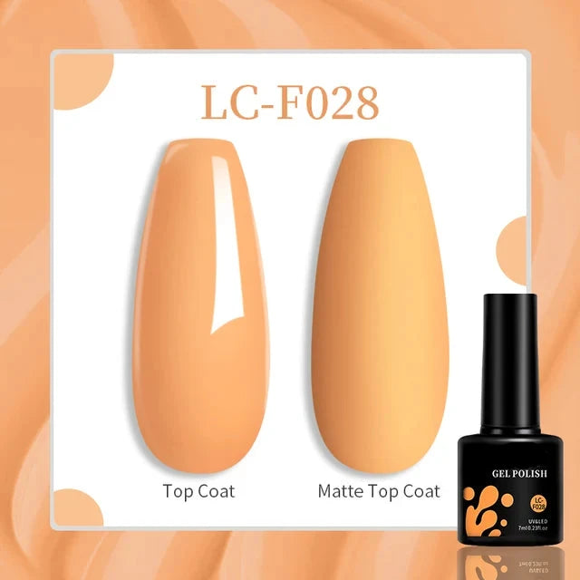 Esmalte de uñas en gel de 129 colores y 7 ml: barniz de manicura semipermanente con curado LED/UV