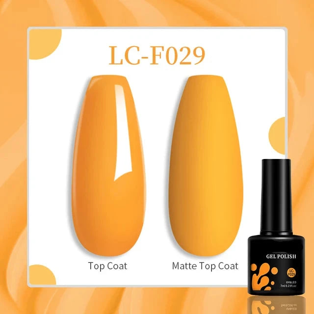 Esmalte de uñas en gel de 129 colores y 7 ml: barniz de manicura semipermanente con curado LED/UV