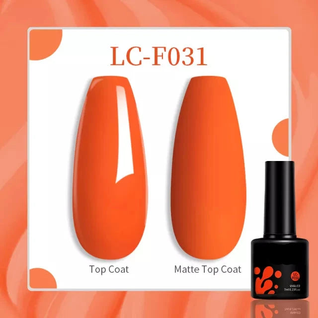 Esmalte de uñas en gel de 129 colores y 7 ml: barniz de manicura semipermanente con curado LED/UV