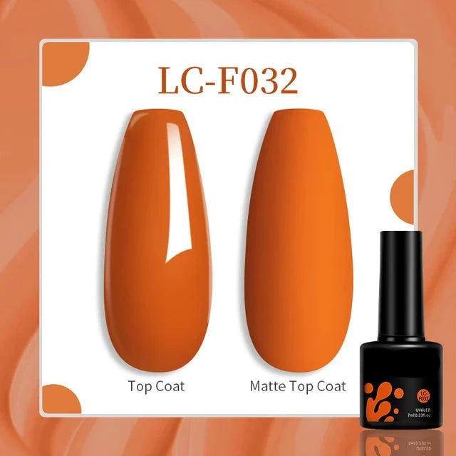 Esmalte de uñas en gel de 129 colores y 7 ml: barniz de manicura semipermanente con curado LED/UV