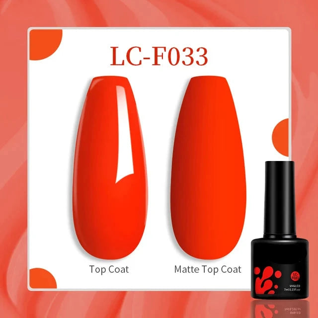 Esmalte de uñas en gel de 129 colores y 7 ml: barniz de manicura semipermanente con curado LED/UV