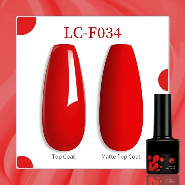 Esmalte de uñas en gel de 129 colores y 7 ml: barniz de manicura semipermanente con curado LED/UV