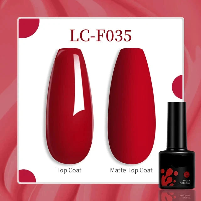 Esmalte de uñas en gel de 129 colores y 7 ml: barniz de manicura semipermanente con curado LED/UV