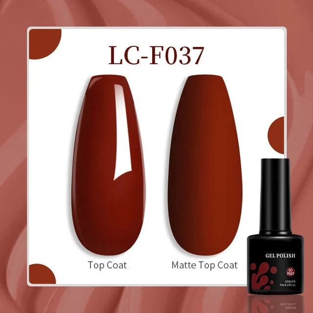 Esmalte de uñas en gel de 129 colores y 7 ml: barniz de manicura semipermanente con curado LED/UV