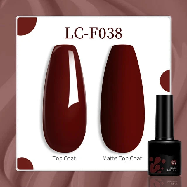 Esmalte de uñas en gel de 129 colores y 7 ml: barniz de manicura semipermanente con curado LED/UV
