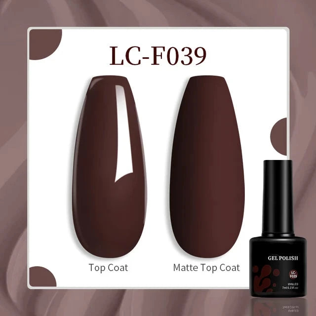 Esmalte de uñas en gel de 129 colores y 7 ml: barniz de manicura semipermanente con curado LED/UV
