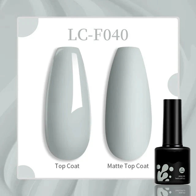 Esmalte de uñas en gel de 129 colores y 7 ml: barniz de manicura semipermanente con curado LED/UV