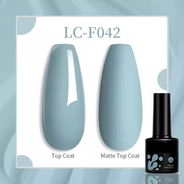 Esmalte de uñas en gel de 129 colores y 7 ml: barniz de manicura semipermanente con curado LED/UV