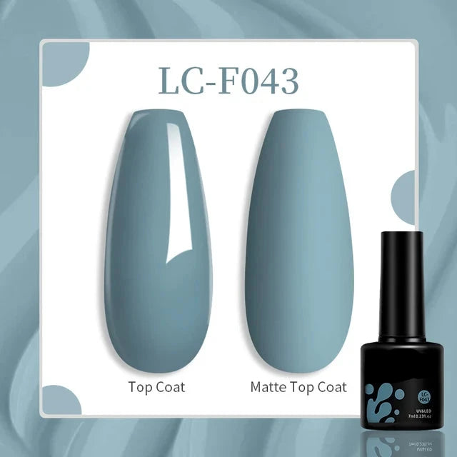 Esmalte de uñas en gel de 129 colores y 7 ml: barniz de manicura semipermanente con curado LED/UV