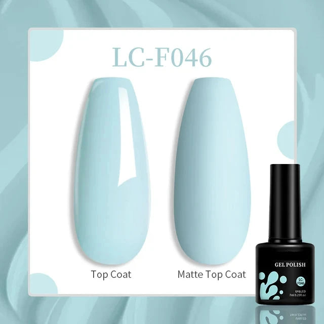 Esmalte de uñas en gel de 129 colores y 7 ml: barniz de manicura semipermanente con curado LED/UV