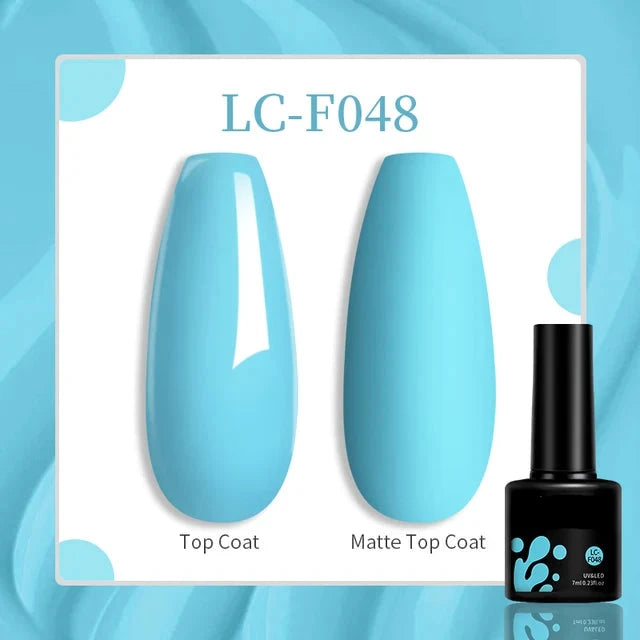 Esmalte de uñas en gel de 129 colores y 7 ml: barniz de manicura semipermanente con curado LED/UV