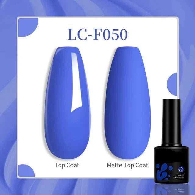 Esmalte de uñas en gel de 129 colores y 7 ml: barniz de manicura semipermanente con curado LED/UV
