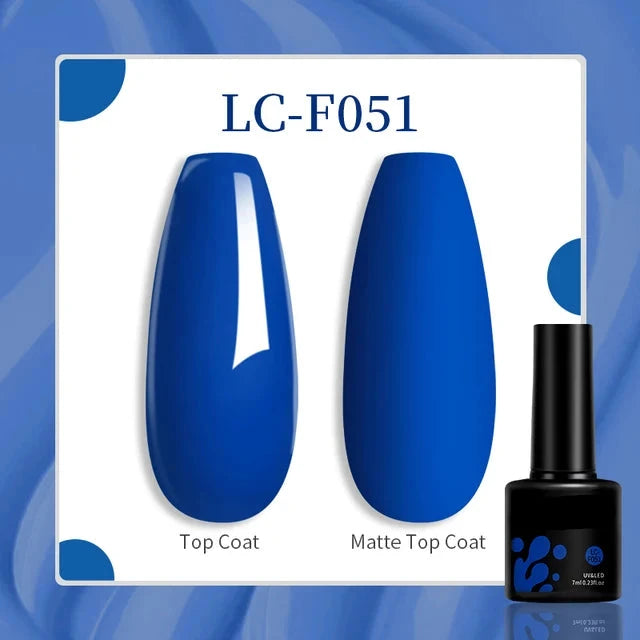 Esmalte de uñas en gel de 129 colores y 7 ml: barniz de manicura semipermanente con curado LED/UV