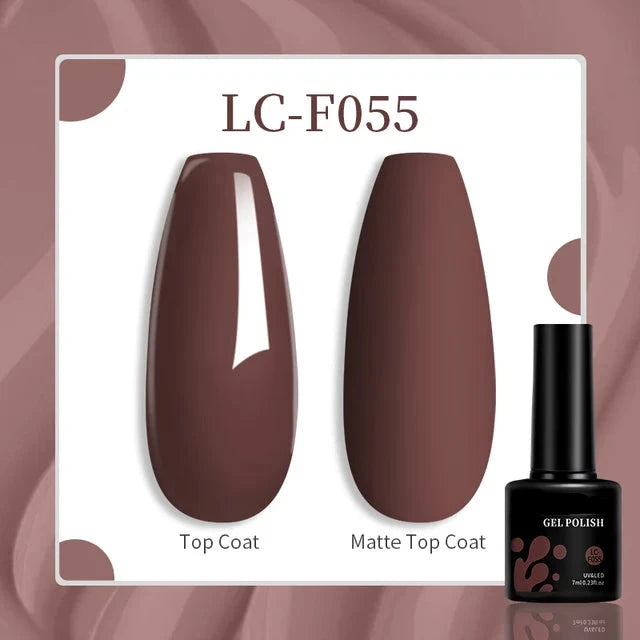 Esmalte de uñas en gel de 129 colores y 7 ml: barniz de manicura semipermanente con curado LED/UV