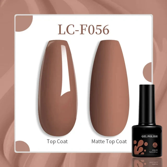 Esmalte de uñas en gel de 129 colores y 7 ml: barniz de manicura semipermanente con curado LED/UV