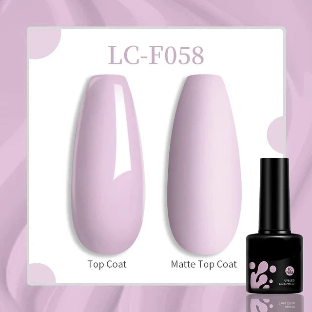 Esmalte de uñas en gel de 129 colores y 7 ml: barniz de manicura semipermanente con curado LED/UV