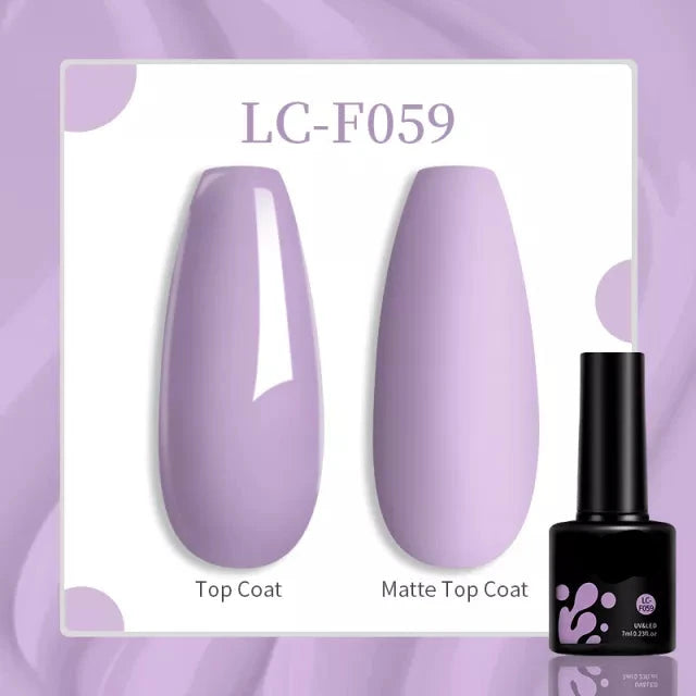 Esmalte de uñas en gel de 129 colores y 7 ml: barniz de manicura semipermanente con curado LED/UV