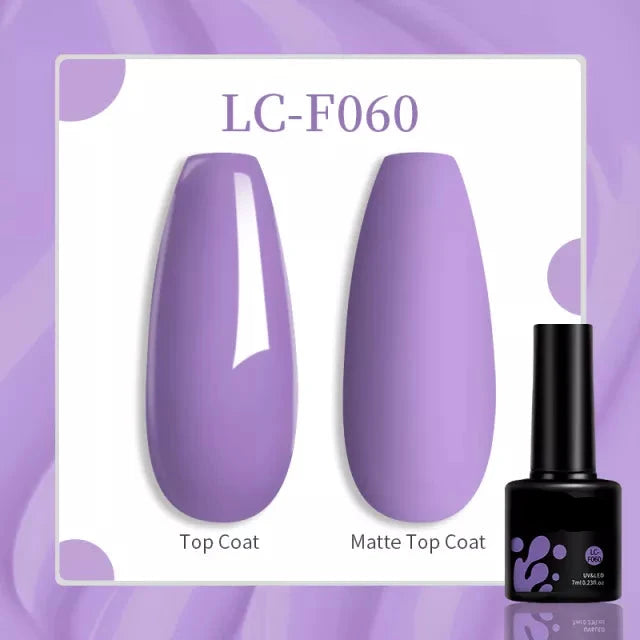 Esmalte de uñas en gel de 129 colores y 7 ml: barniz de manicura semipermanente con curado LED/UV