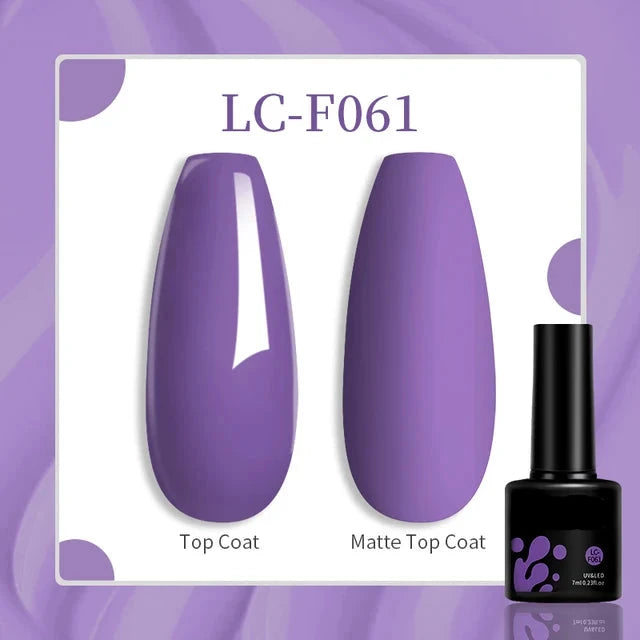 Esmalte de uñas en gel de 129 colores y 7 ml: barniz de manicura semipermanente con curado LED/UV