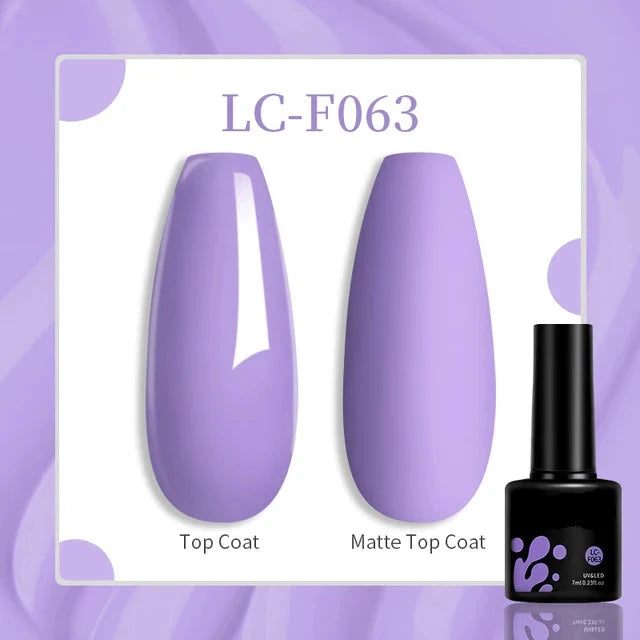 Esmalte de uñas en gel de 129 colores y 7 ml: barniz de manicura semipermanente con curado LED/UV