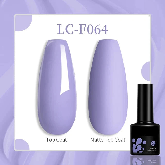 Esmalte de uñas en gel de 129 colores y 7 ml: barniz de manicura semipermanente con curado LED/UV