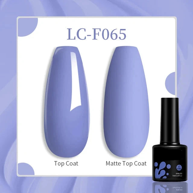 Esmalte de uñas en gel de 129 colores y 7 ml: barniz de manicura semipermanente con curado LED/UV